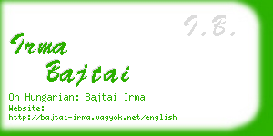 irma bajtai business card